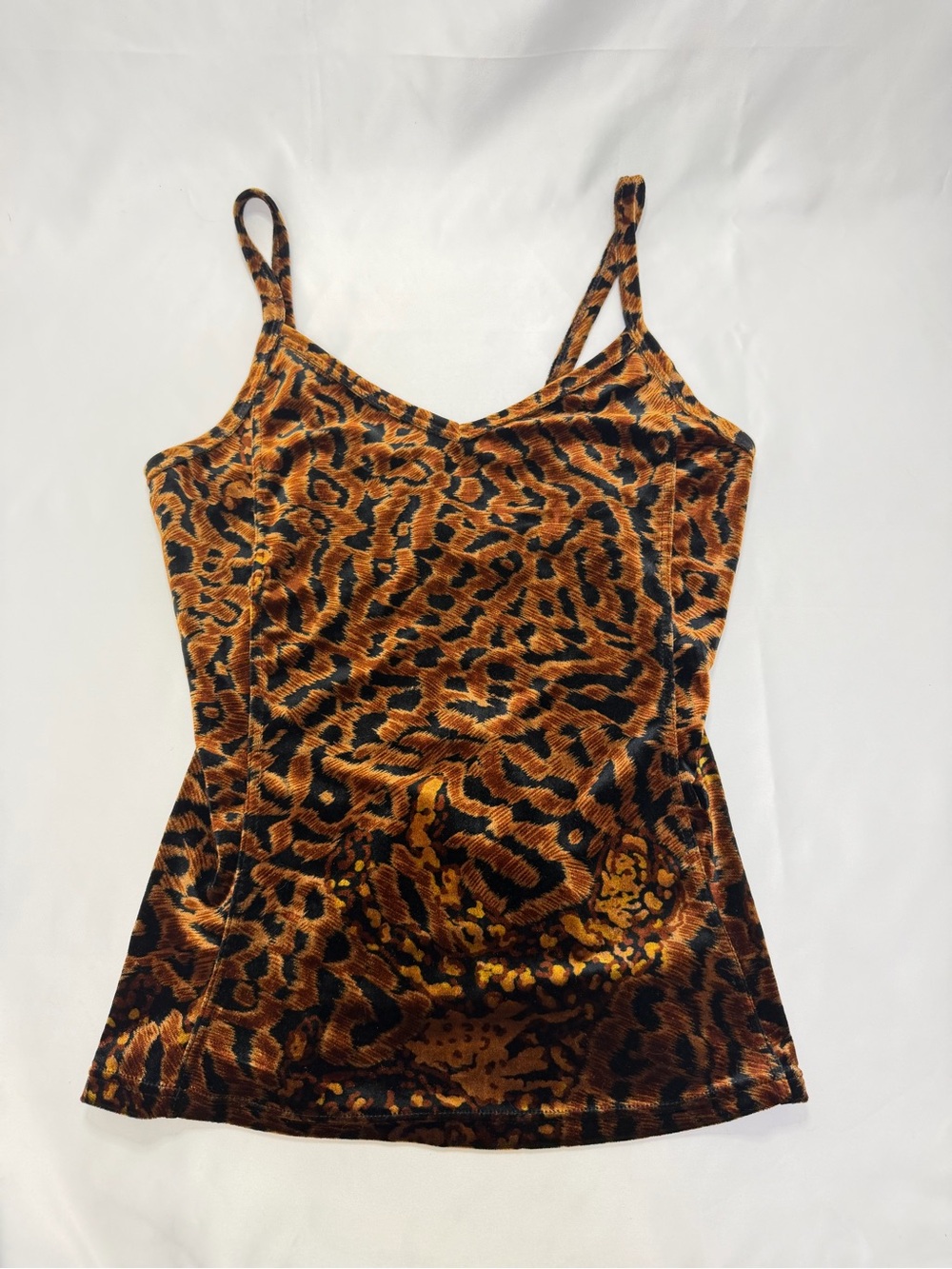Carushka Leopard Print Velvet Cami